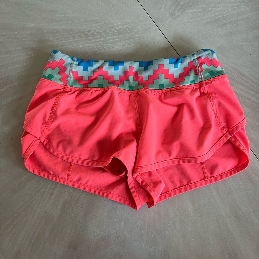 Ivivva Pink Shorts with Geometric Waistband